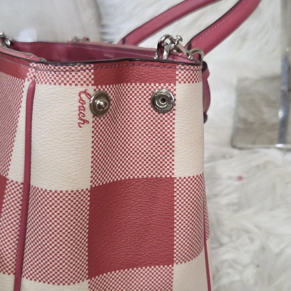 🩷▪️ COACH ▪️Surrey Carryall With Buffalo Plaid Print Zip Wallet Bundle Set - Picture 13 of 17